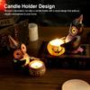 Ständer Tierfigur Eule Ornament Halloween Kerzenhalter Tischdekorationen