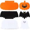 120 Pcs Halloween Paper Cutouts – 4 Inch Pumpkin Ghost Bat Die Cut Shapes for Classroom Bulletin Board, DIY Party Decorations, Kids Crafts, School