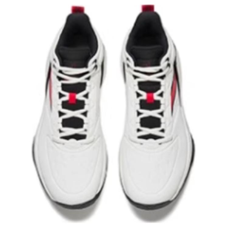 New Anta Cushioned Slip Resistant Coverage High Top Basketball Shoes Men's White Black Red 912511604Q-2
