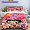 3pcs Duvet Cover Set (1*Duvet Cover + 2*Pillowcase, Without Core),Betty Boop Print Bedding Set, Bedroom Decor, All‑Season, Birthday Gift