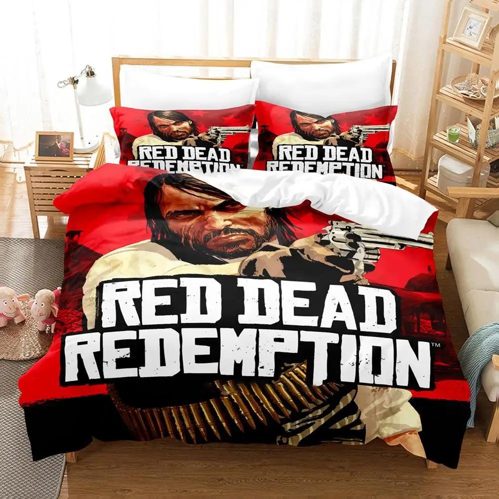 3D Print Game Red Dead Redemption 2_3pcs Bedding Sets Duvet Cover Set With Pillowcase Twin Full Queen King Bedclothes Bed Linen