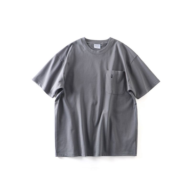 American Retro Heavy Weight Pure Cotton Pocket Short Sleeve T-Shirt Men 2024 New Arrival Trendy Base Shirt Export Cotton T-shirt