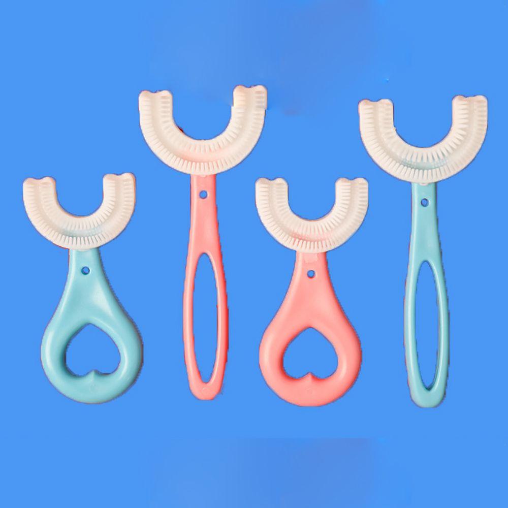 2-12 Years Old Silicone U-Shape Toothbrushes Oral Care Teeth Cleaning Brushes Kids Toothbrushes