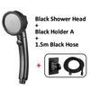 3 Modes Pressurized Shower Head Sliver High Pressure Rainfall  Bathroom Handheld Showerhead Set with Hose and Holder Accessories