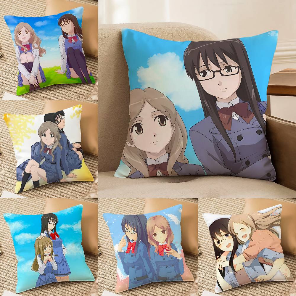 Mädchen Für Liebe Anime Sasameki Koto Kissenbezug Komfort Sofa Bett Seidig elegant Verdeckter Reißverschluss Dekorative Kissenhülle