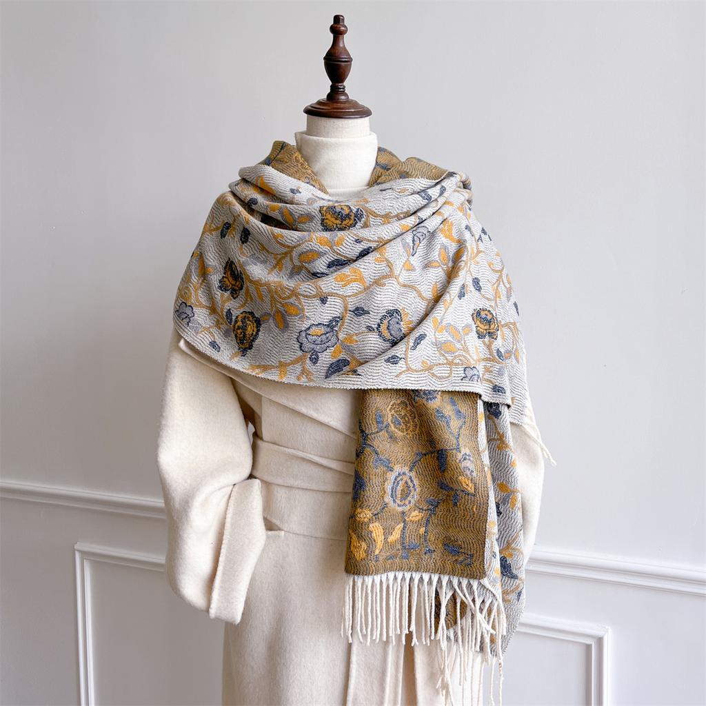 Autumn and Winter Travel Warm Cashmere Shawl Scarf Fashion Women Luxury Print Pashmina Blanket Wraps Female Poncho Bufanda