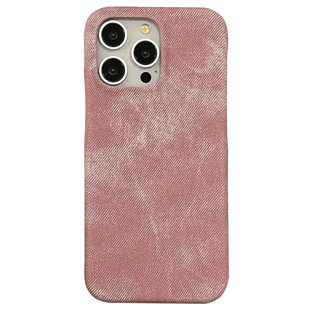 For iPhone 16 Pro Max Case Jeans Cloth Texture PU Leather+PET Back Cover