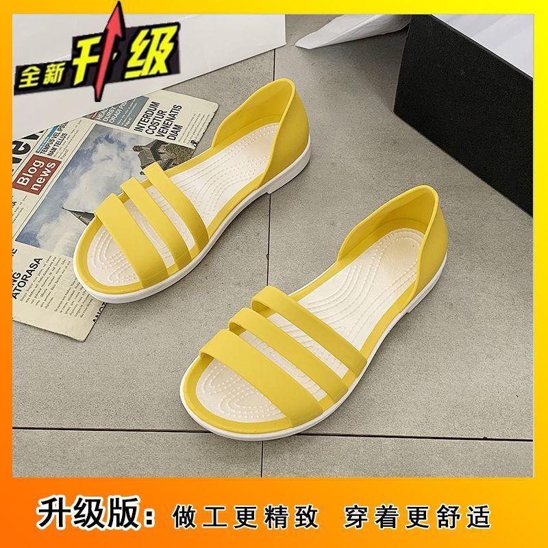 Flat Sandals Summer New Versatile Wet Water Non-slip Waterproof Women's Beach Seaside Women's Sandals