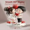 Creative Balloon Valentine's Day Decoration 2D Sweet Acrylic Rotating Ornament Gifts Couple with Love Ornament Party