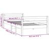 Solid Wood Bed Frame Without Mattress 90 X 190 Cm Pine