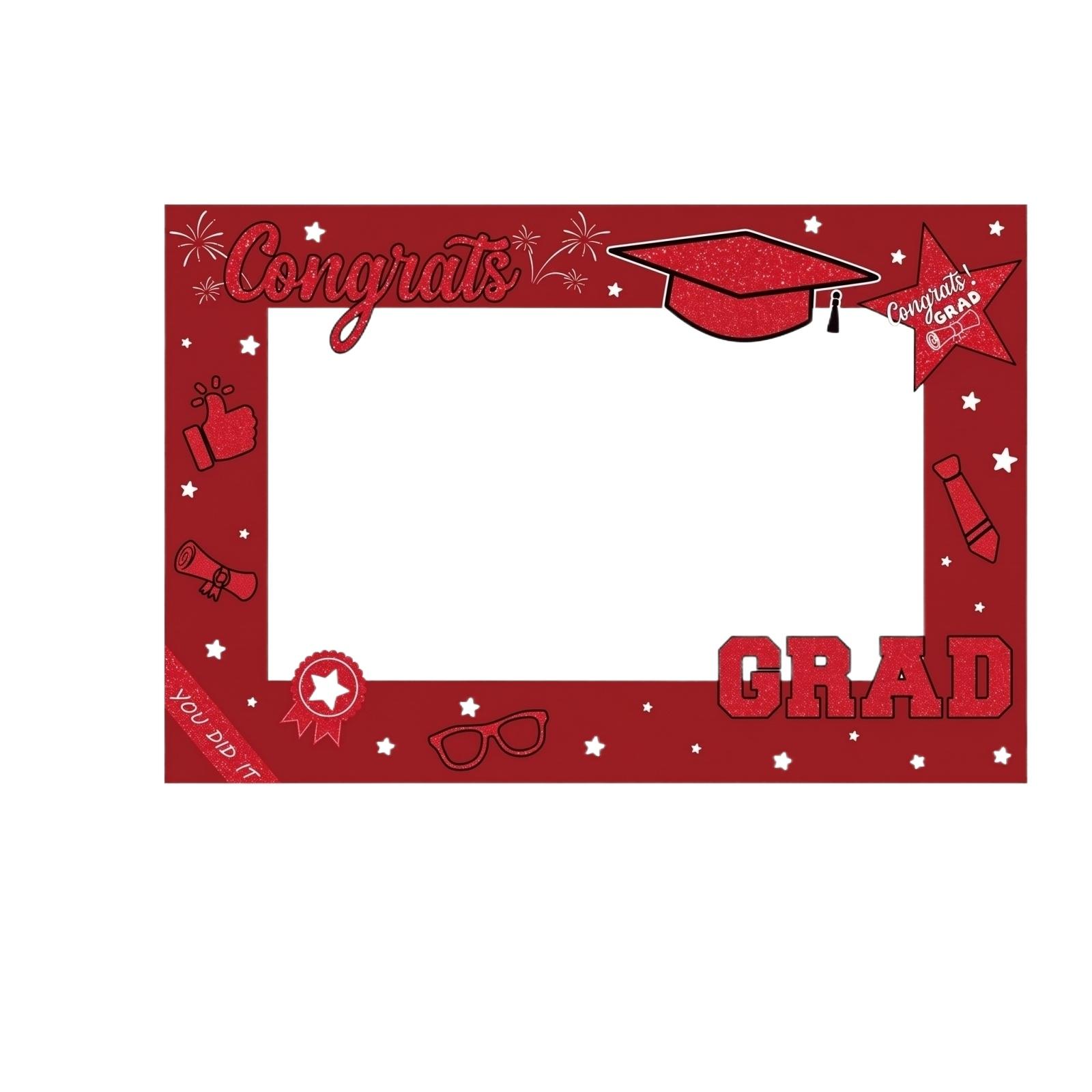

Graduation Photo Display, Graduation Party Home Wall Decor One Size червоний