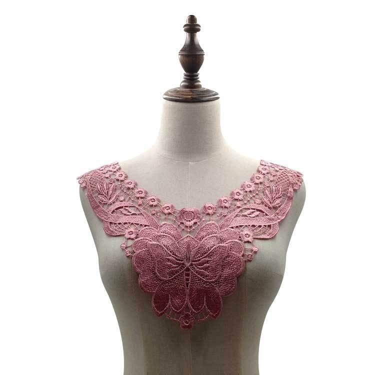 Guler din dantelă solubil în apă, Corsaj din dantelă, Guler fals gol, Accesorii vestimentare DIY, Dantelă pentru guler
