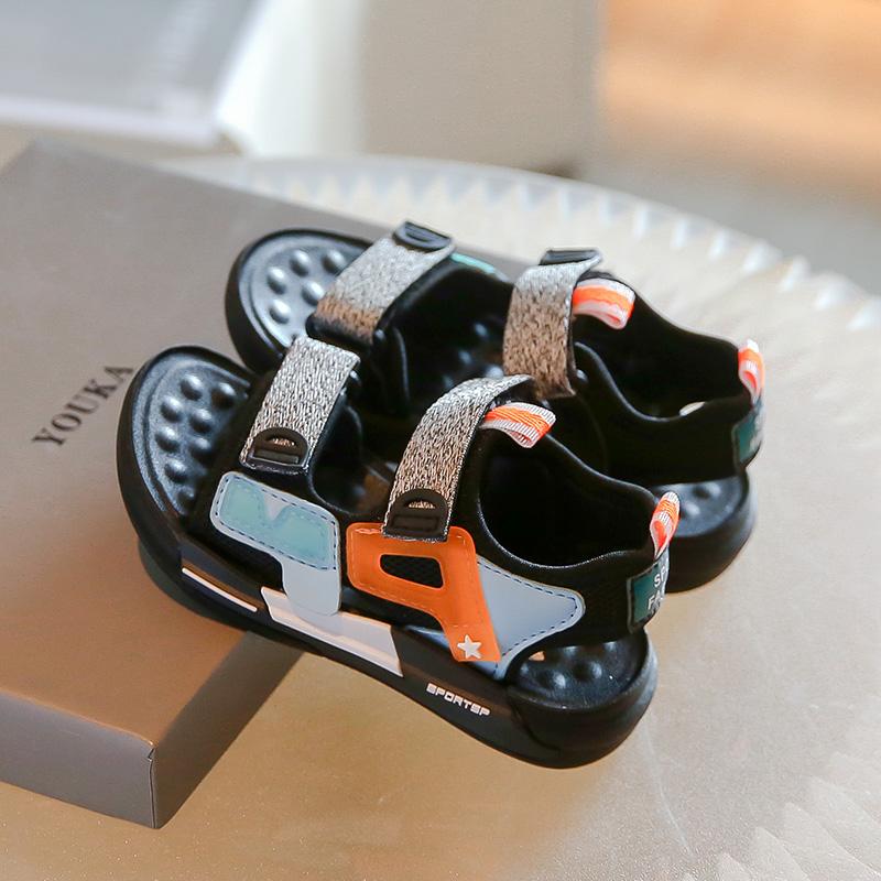 Children' Beach Sandals Girls Boys Sports Sandals Fashion Open Toes Fashion 2024 Classic Soft Anti-skid Rubber Water Shoes 26-37