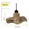 Woven Rattan Battery-Powered Pendant Light