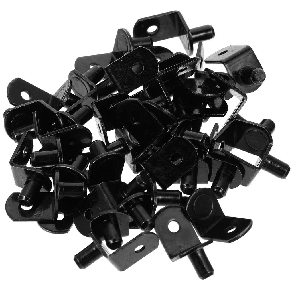 40Pcs Cupboard Support Pin Cold Rolled Steel Shelf Pegs Stable L-Shaped Support for Cabinet Shelving Bookcases