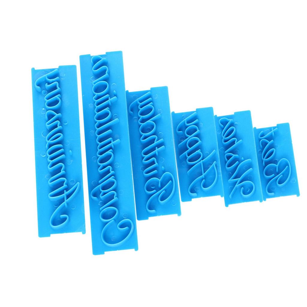 3 Set Handwriting Letter Cake Embosser DIY Plastic Molds Cake Decorating Printing Mold