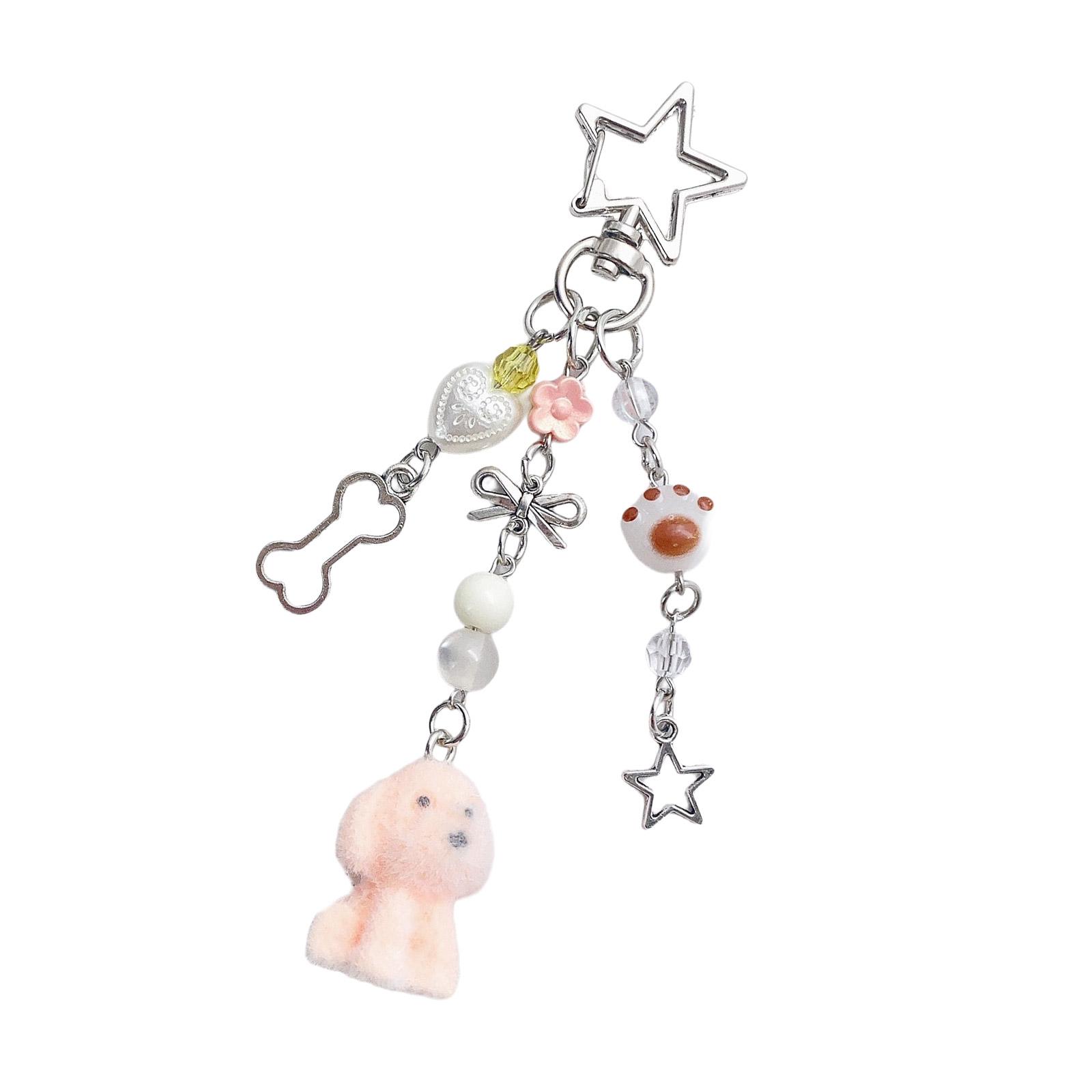 

Очаровательный плюшевый брелок для телефона в корейском стиле в виде щенка, держатель для ключей, аксессуар, идеально подходящий для модных пар и любителей аксессуаров оранжевый