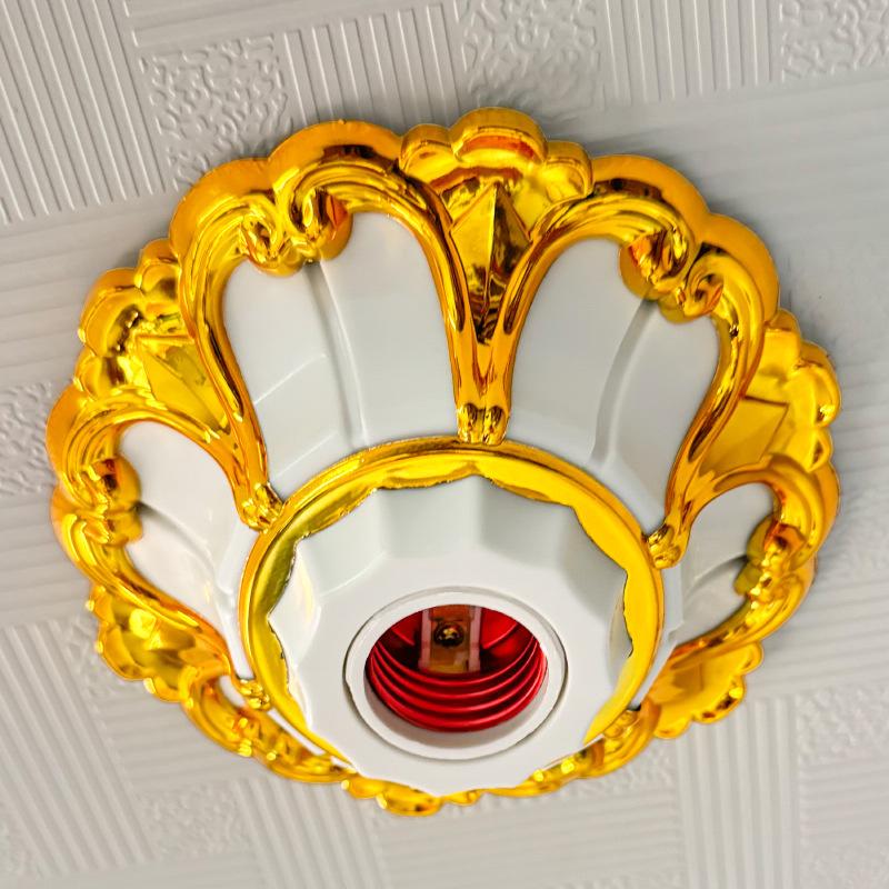 

1 шт. DIY Універсальний патрон для лампи Енергозберігаючий патрон для лампи Європейський стиль E27 Патрон для лампи Ретро Круглий патрон для лампи A9