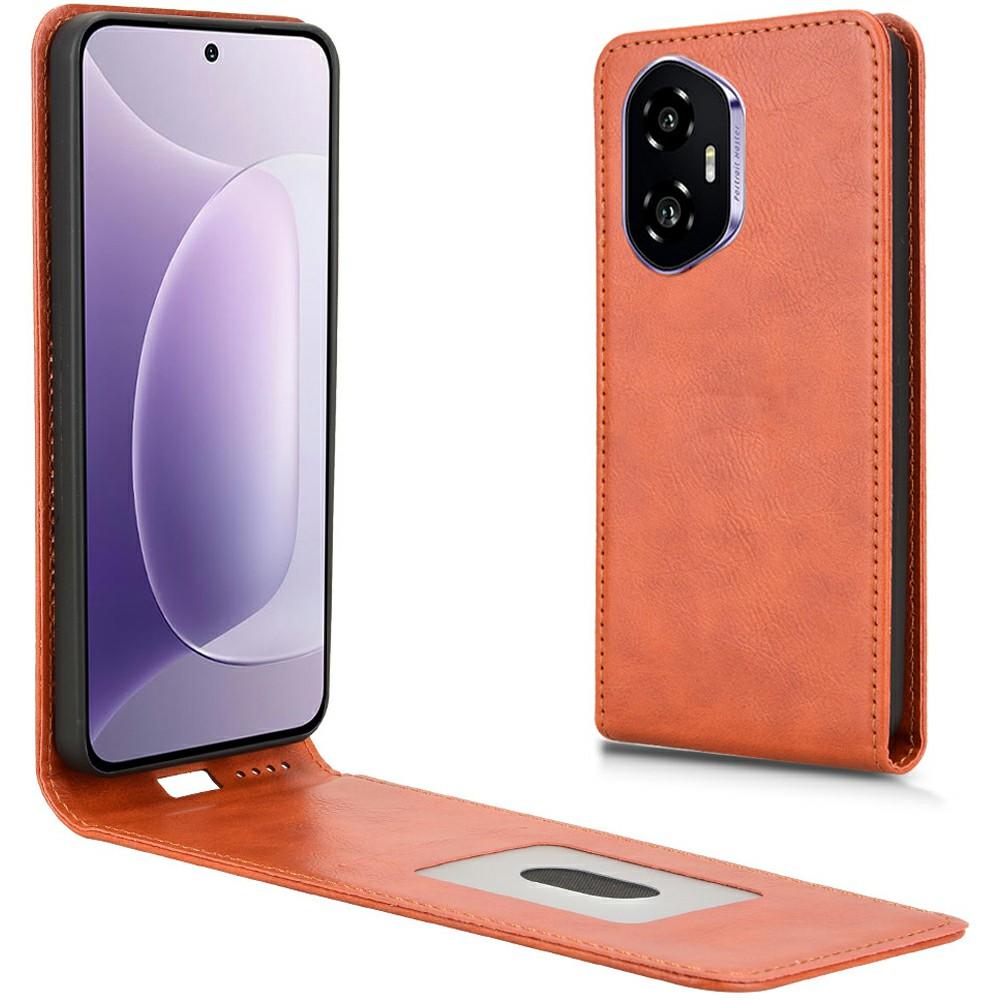 

Чехол для Honor 300 с отделением для карт, магнитный откидной кожаный чехол для телефона Orange