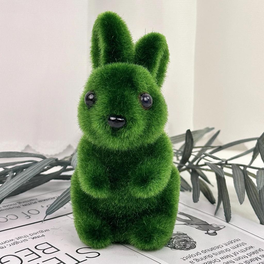 Schaumstoff Osterhase Mini Grün Künstlicher Hase für Hausparty Garten Osterdekoration Lebendiger Hase Oster Schreibtischornament