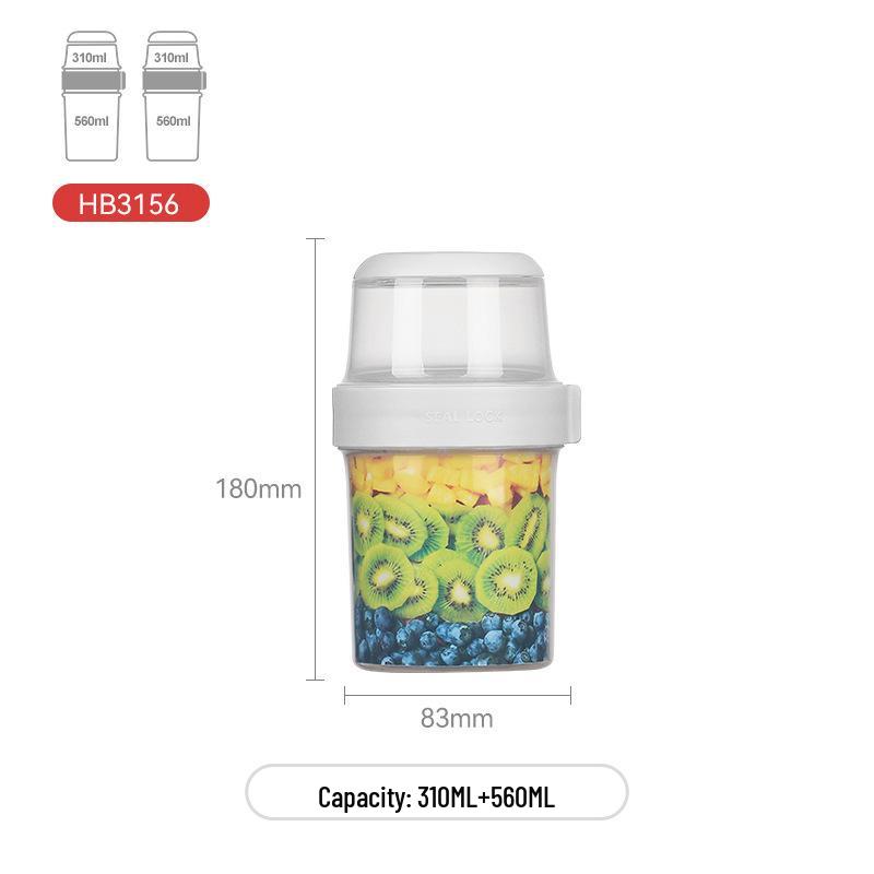 Portable Double-Layer Divided Sealed Box for Fresh-Keeping: Ideal for Baby Food and Outings