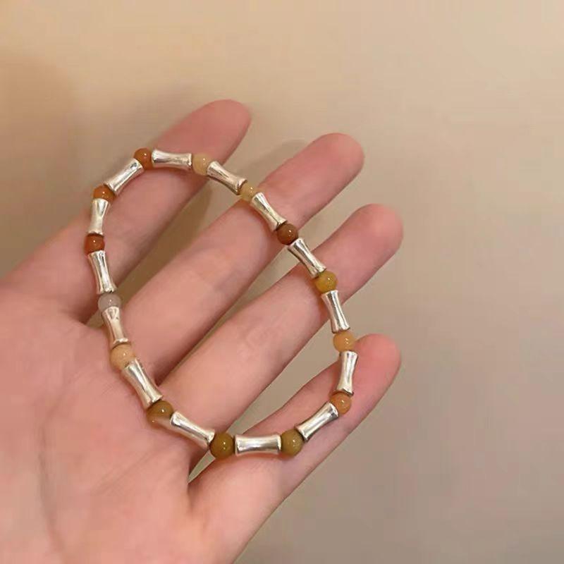 Bohemian Color Ethnic Style Hand-Woven Beaded Bracelet French Holiday Style Adjustable Bracelet Summer