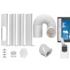 Universal Window Kit for Portable Air Conditioner — 4 Panels, 149.9 & Hoses; 200.2 Cm, Adapter (White)