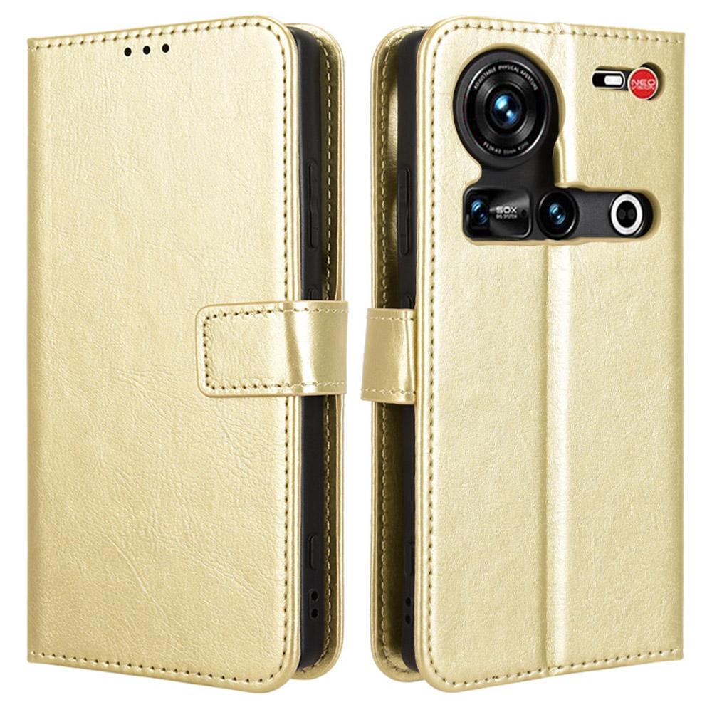 For ZTE nubia Z70S Ultra 5G/nubia Z70 Ultra 5G Case Crazy Horse Texture PU Leather Phone Wallet Cover