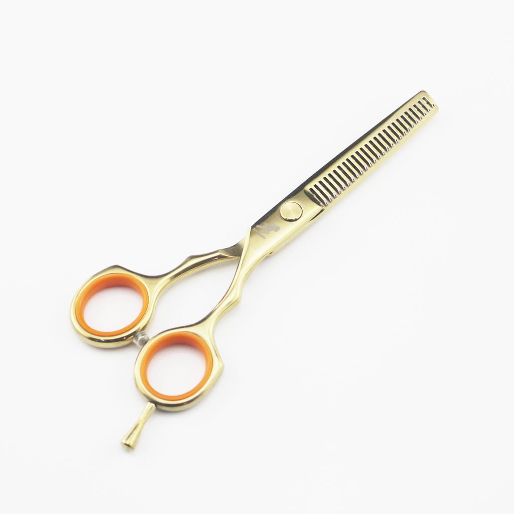 5.5 inch gold, symmetrical handle, hair scissors, hair scissors, flat scissors, bangs scissors, tooth scissors, thin