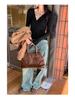 Women's Lyocell Tencel Wool Lace-up V-Neck Slimming Base Layer Top for Autumn/Winter