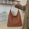 Autumn New Versatile Trend Woven Tote Bag Women's Large-capacity Commuting Fashion Casual Shoulder Bag