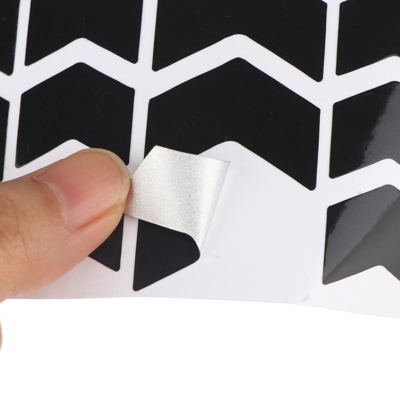 Invisible Black Reflective Helmet Tape Arrow Pattern Scratch Resistant Durable Reflective Film Stickers for Motorcycle Outdoor Riding