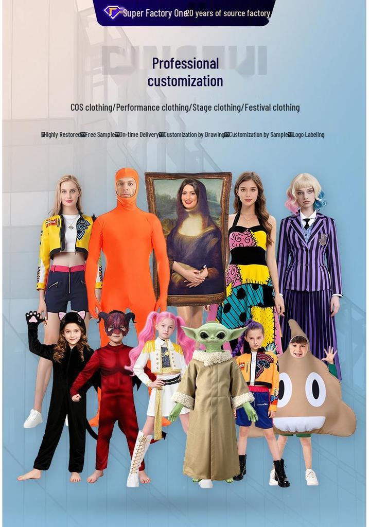 Luxury Custom Film & TV Character Costumes for Modern Primitive Man Cosplay and Anime Performances