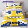 Individualus vardas, Leeds United raštas patalynė namų dekoravimas gimtadienio dovana ( 1 antklodės užvalkalas + 2 pagalvių užvalkalai, be užpildo),gerbėjų atributika.