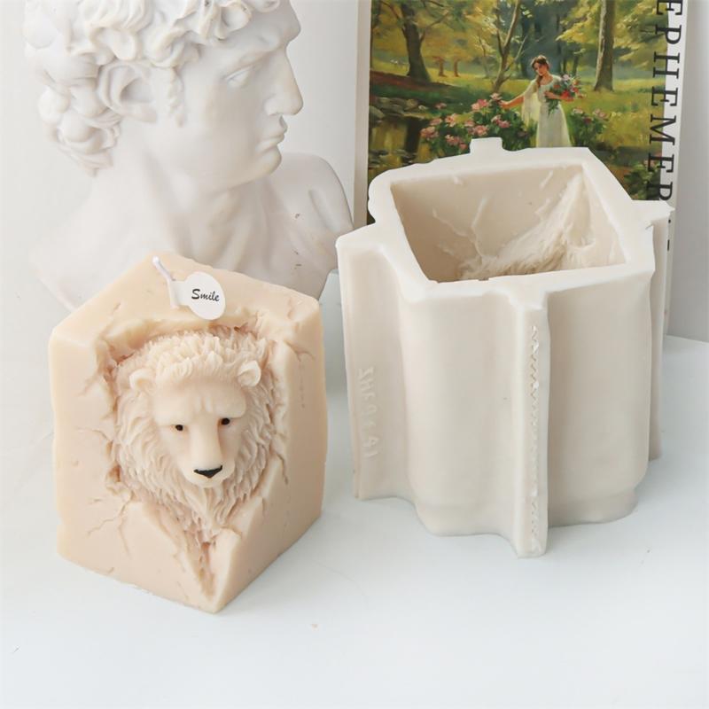 3D Animal Shaped Candle Mold Aromatherapy Soap Mould Resin Epoxy Mould Plaster Ornament for Birthdays and Festivals