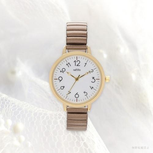 Fieldwork Women's Analog Watch with Bellows Strap, Stainless Steel, Brown, Maruru, YM118-3