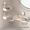 LIEI No-Drill Double-Layer Suction Cup Soap Dish