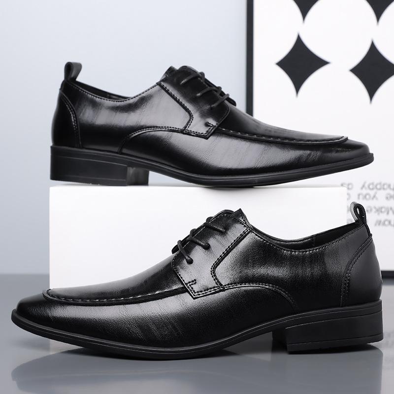 Designer New British Gentleman Formal Dress Shoes For Men Black Lace Up Party Wedding Homecoming Footwear