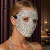 Accesoriu Unic pentru Petrecerea de Halloween Mască Completă cu Strass Mască Strălucitoare de Mascaradă pentru Dans Confortabil Ușoară Recuzită de Scenă Hip Hop