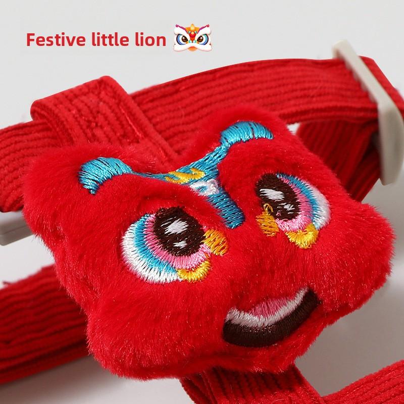 Chinese-style New Year Pet Leash, I-shaped Cat Leash, New Year Leash