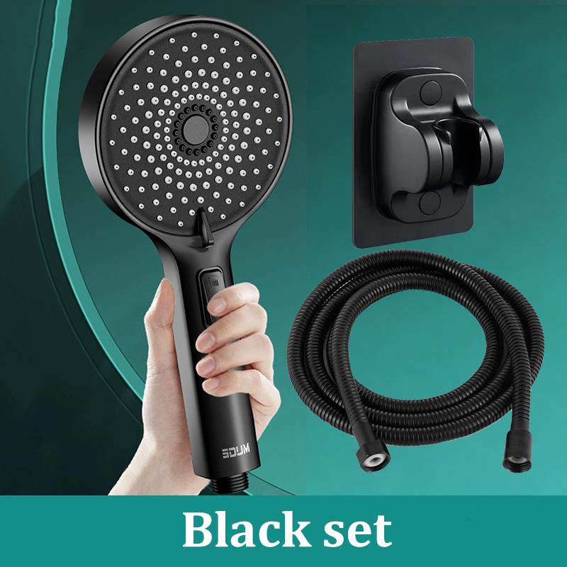 Booster Handheld Rain Shower Head Powerful Spray Anti-Clog Nozzle Adjustable Bathroom Shower Head for Low Water Pressure Home