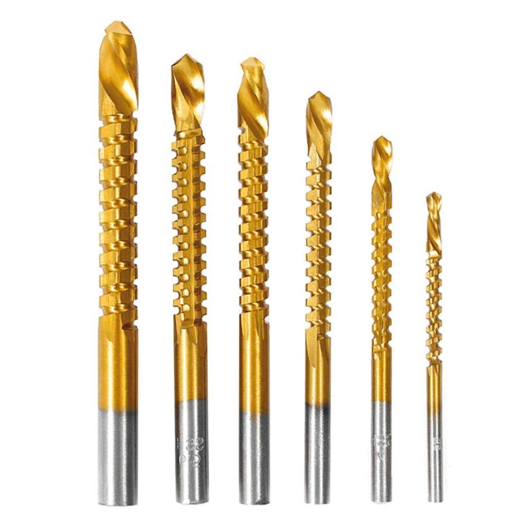

6 шт. 3-8 мм Титановые HSS Сверла Режущие Плотницкие Режущие Плотницкие Пластиковые Доски