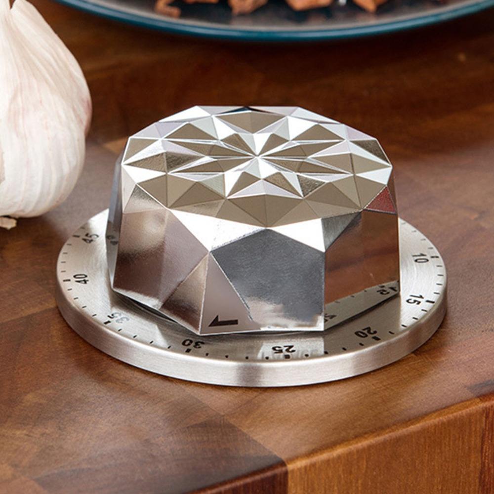 Stainless Steel ABS Mechanical Timer 60 Minutes Duration Countdown Timer Kitchen Office