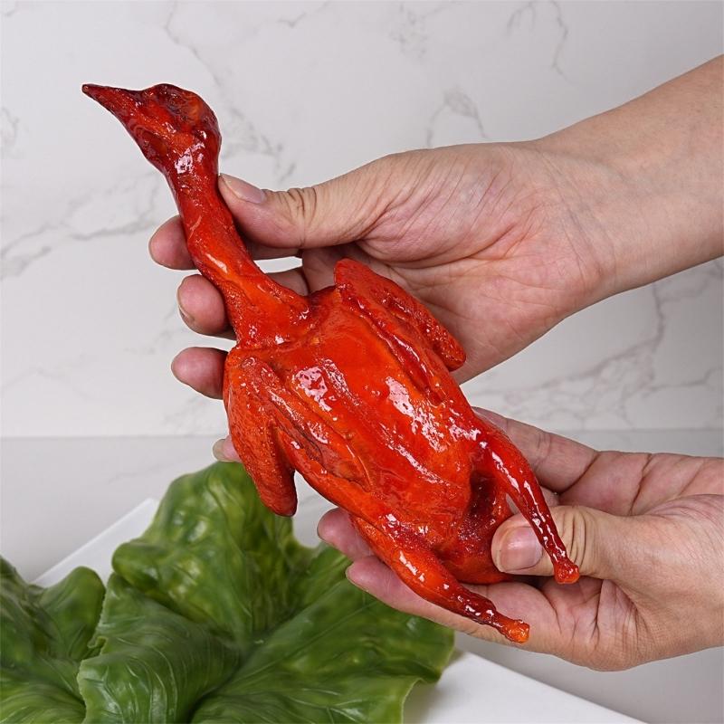 Professionelles realistisches Modell eines Brathähnchens, künstliche Ente zum Braten für Restaurantauslagen und Bildungszwecke