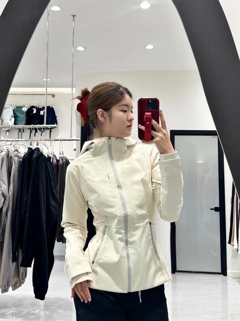 Lulu-X Women's Waterproof Hooded Softshell Rain Jacket with Fleece Lining