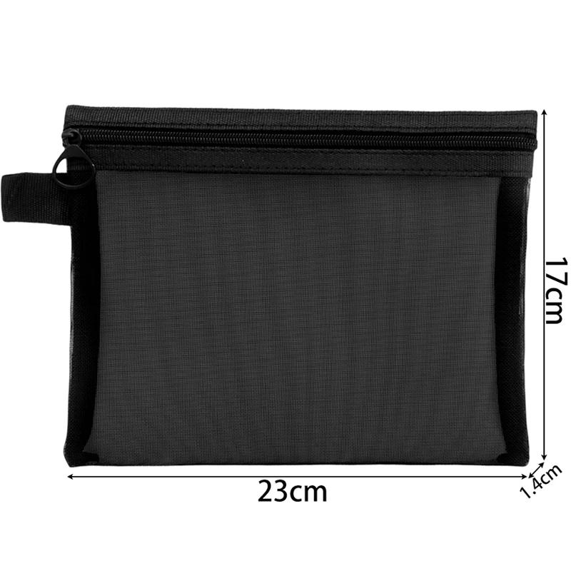 13Pcs Mesh Clear Cosmetic Bags Small Large Black Makeup Bag Portable Travel Toiletry Organizer Case Lipstick Storage Pouch