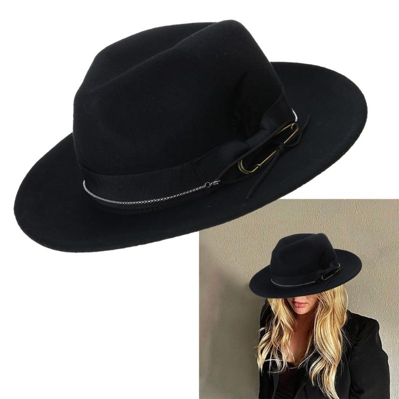 Chapéu Homburg de Lã Chapéu Exótico para Mulheres Homens Adereços para Fotos Western para Homens Mulheres Uso Unissex Chapelaria