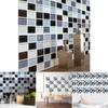 Elegant 3d Mosaic Self-adhesive Oil-proof Wall Sticker Set For Home Kitchen Decor