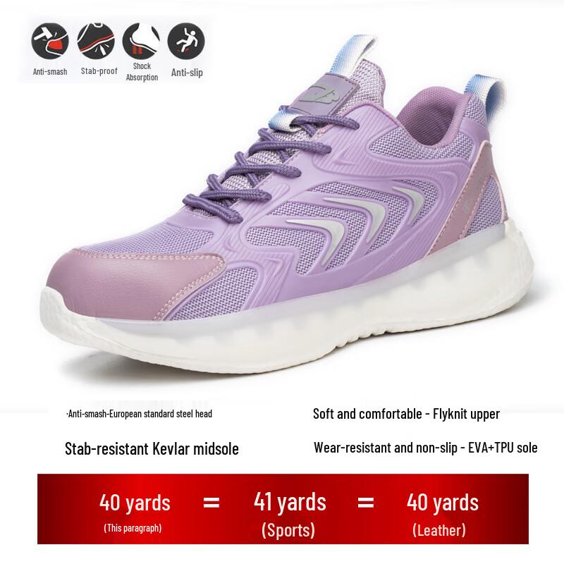 Bozong Meita Women s Lightweight Steel Toe Safety Shoes M