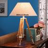 48.26 Cm Wooden Tripod Table Lamp Without Shade, Night Lamp for Bedroom, Home Decor, Living Room, Light Lamp, Bedside, Bedroom, Room Decor